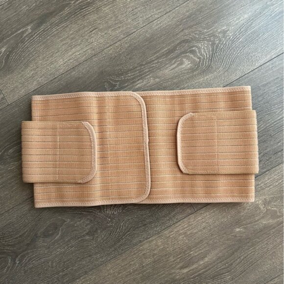 Bumpsuit Velcro Waist Trainer Beige Belly Band Postpartum Supportwear Maternity - Picture 5 of 11